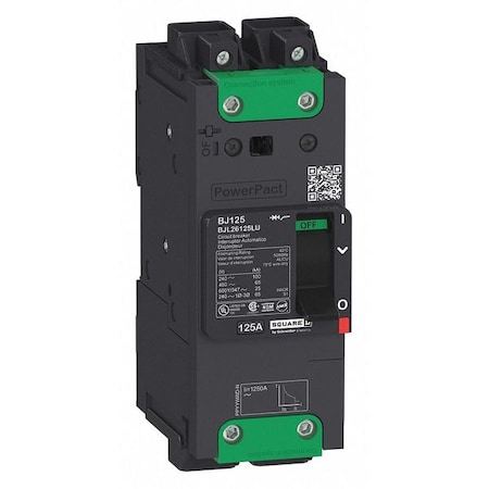 Molded Case Circuit Breaker, 60 A, 525V AC, 2 Pole, Unit Mount Mounting Style, BDL Series