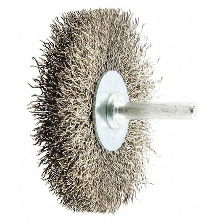 Wire Wheel Brush,Crimped,Stainless Steel