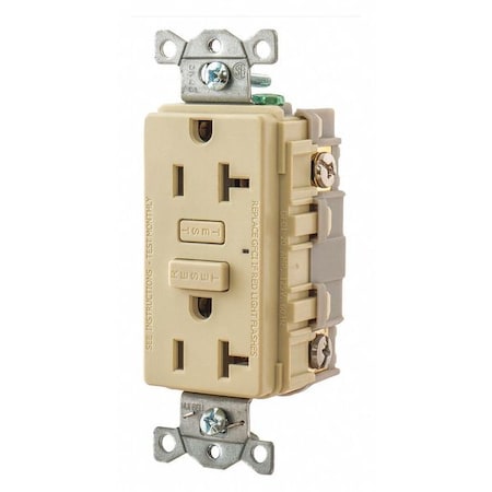 GFCI Receptacle,Self-Testing,2 Poles