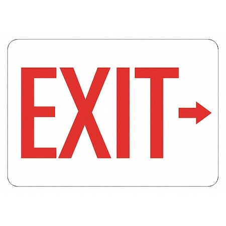 Exit Sign,7 In X 10 In,Plastic