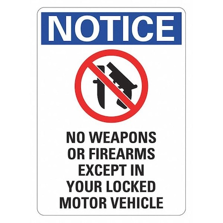 Security Sign, 10 In H, 7 In W, Aluminum, Horizontal Rectangle, English, LCU1-0112-NA_7x10