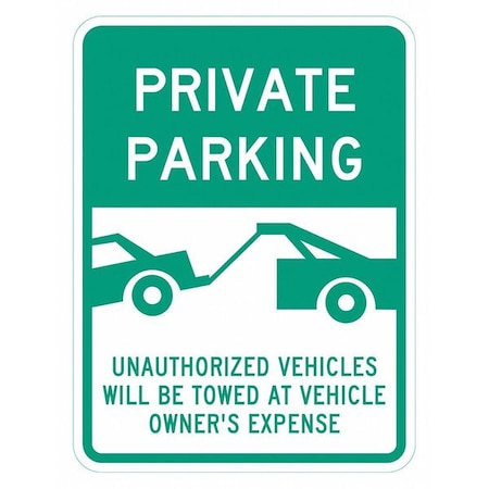 Private Parking Sign,24 X 18, T1-6287-EG_18x24