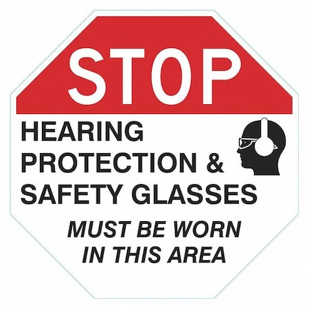 Personal Protection Sign, 24 In Height, 24 In Width, Aluminum, Square, English