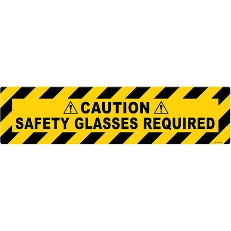 Anti-Slip Floor Sign, 6 In H, 24 In W, Vinyl, Horizontal Rectangle, English, FS-624-903