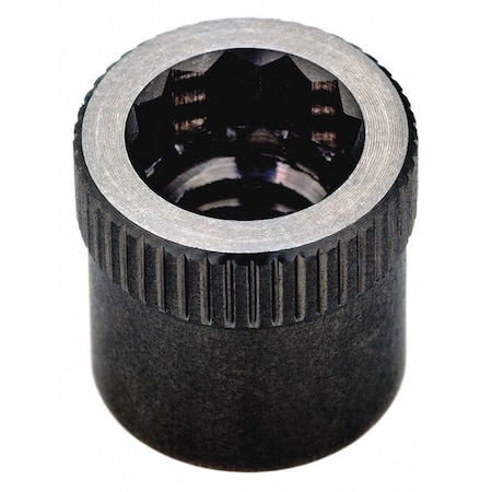 Nut Insert, M12-1.75 Thrd Sz, 47/64 In L, Steel, Black Oxide