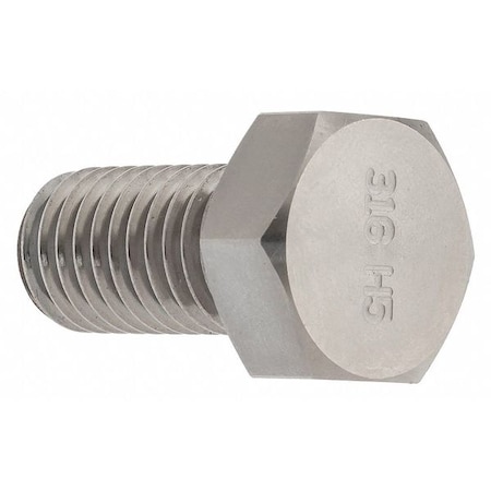 Not Graded, M8-1.25 Hex Head Cap Screw, Plain Stainless Steel, 35 Mm L