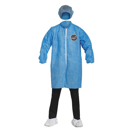 Disposable Lab Coat,4XL,Blue,PK30