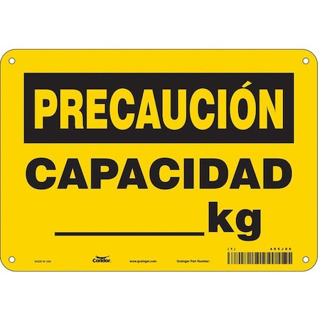 Safety Sign,10 Wx7 H,0.032 Thick