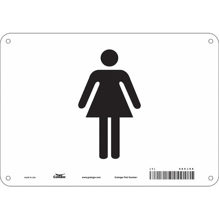 Safety Sign, 7 In Height, 10 In Width, Aluminum, Vertical Rectangle, English, 485J56