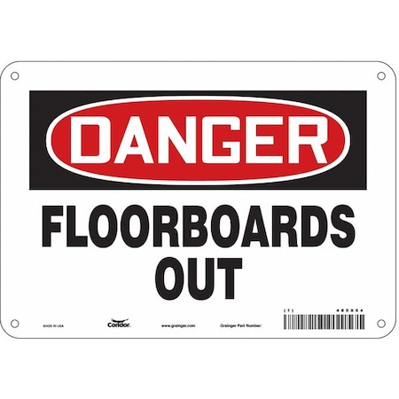 Safety Sign, 7 In Height, 10 In Width, Aluminum, Vertical Rectangle, English, 485X64