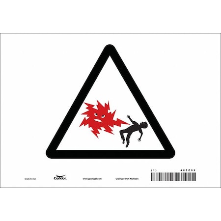 Safety Sign, 7 In Height, 10 In Width, Vinyl, Vertical Rectangle, English, 485Z02