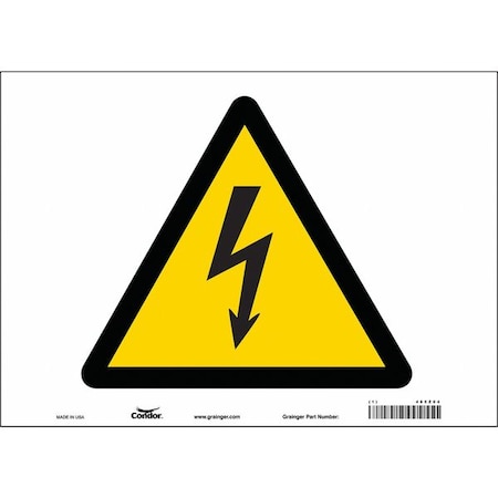 Electrical Sign,14 W,10 H,0.004 Thick, 485Z04