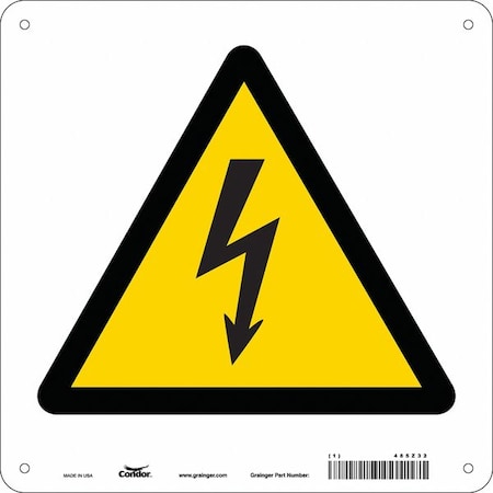 Electrical Sign,10 W,10 H,0.055 Thick