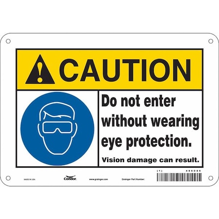 Safety Sign, 7 In Height, 10 In Width, Polyethylene, Vertical Rectangle, English, 486D86