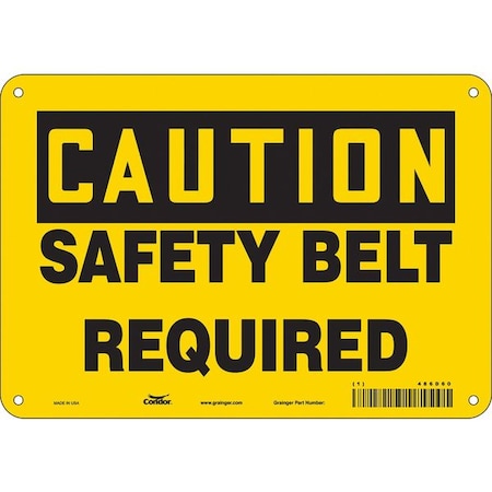 Safety Sign, 7 In Height, 10 In Width, Polyethylene, Vertical Rectangle, English, 486D60