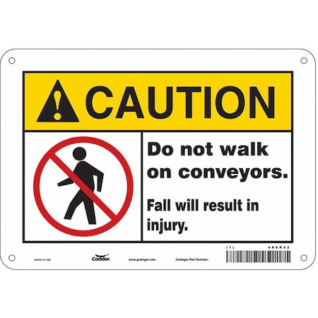 Safety Sign, 7 In Height, 10 In Width, Aluminum, Vertical Rectangle, English, 486R92