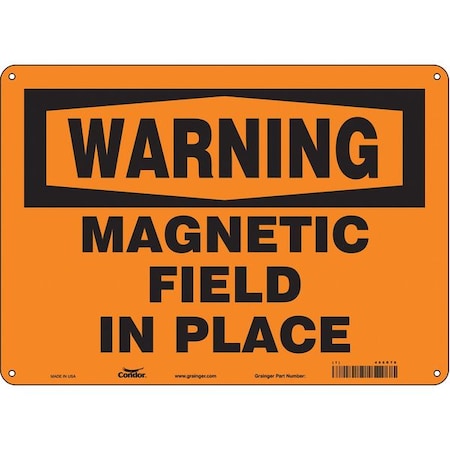 Safety Sign, 10 In Height, 14 In Width, Aluminum, Horizontal Rectangle, English, 486R78