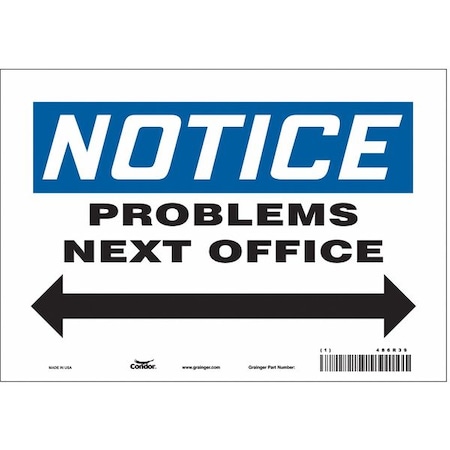 Safety Sign, 7 In Height, 10 In Width, Vinyl, Vertical Rectangle, English, 486R39