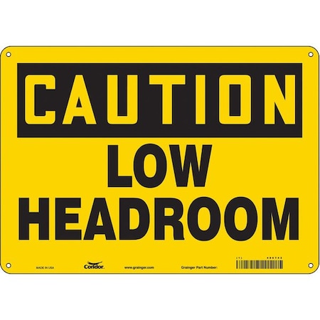 Safety Sign, 10 In Height, 14 In Width, Aluminum, Horizontal Rectangle, English, 486T42