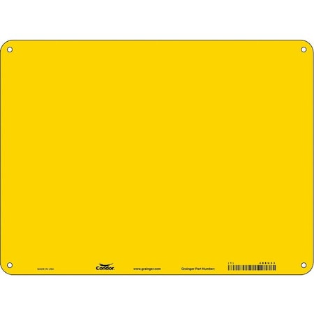 Blank Sign, 24 W, 18 H, No Text, Aluminum, Yellow
