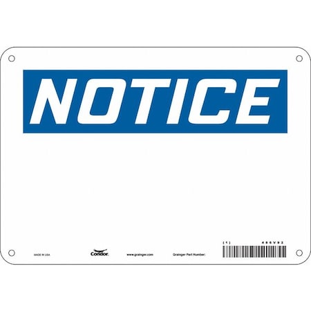Safety Sign,10 W,7 H,0.055 Thickness