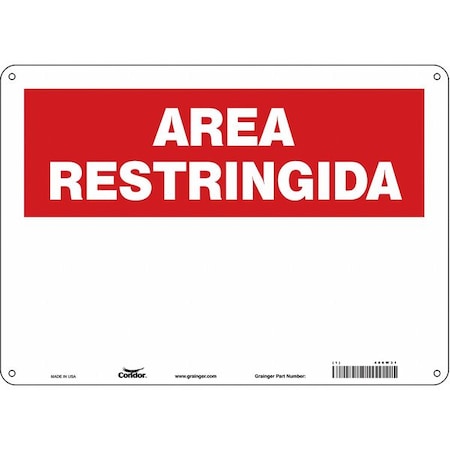 Safety Sign,14 W,10 H,0.055 Thickness