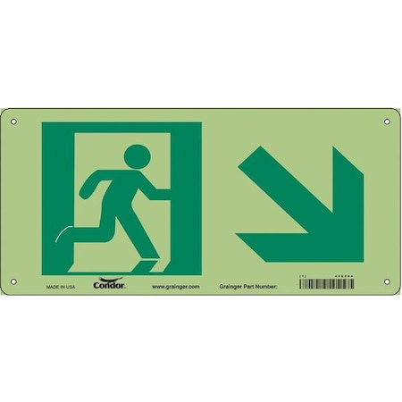 Safety Sign,7 In X 15 In,Glow Vinyl