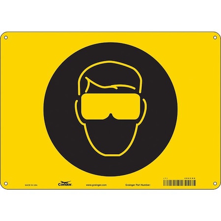 Safety Sign, 10 In Height, 14 In Width, Aluminum, Horizontal Rectangle, English, 486C88