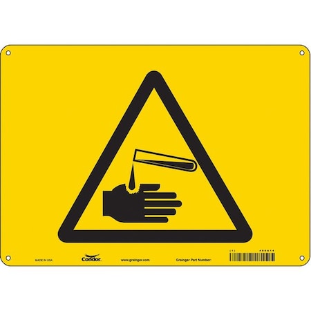 Safety Sign, 10 In Height, 14 In Width, Polyethylene, Horizontal Rectangle, English, 486A14