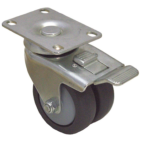 Plate Caster,220 Lb. Load Rating,Swivel