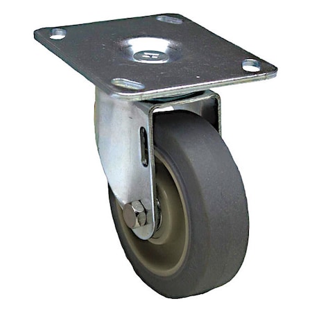 NSF-Listed Plate Caster,325 Lb. Load Rating,Swivel