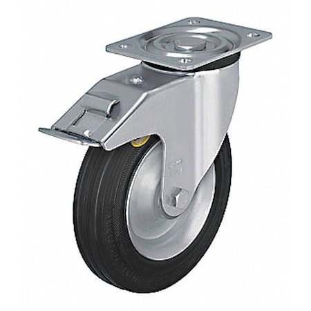 Solid Rubber Caster,770 Lb. Load,Swivel