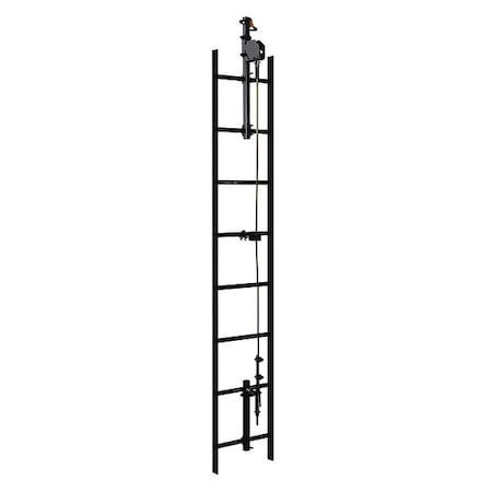 Cable Vertical Safety System, 30 Ft, 620 Lb Weight Capacity, Silver