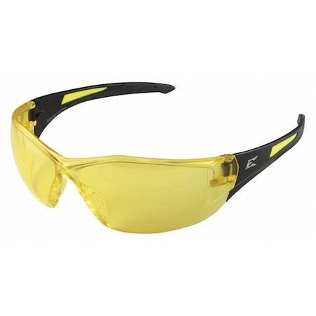 Safety Glasses, Traditional Yellow Polycarbonate Lens, Scratch-Resistant