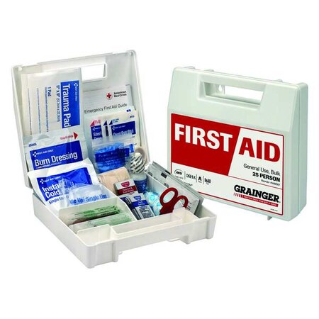 First Aid Kit, Plastic, 25 Person