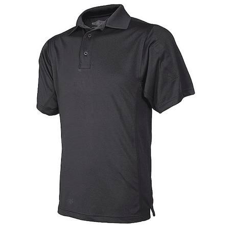 Tactical Polo,3XL Sz,Black,Short Sleeve