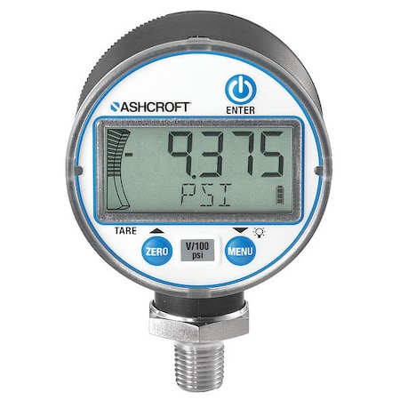 Digital Pressure Gauge, 0 To 200 Psi, 1/4 In MNPT, Black