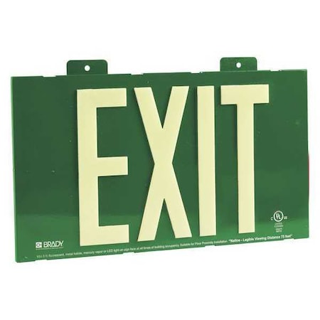 Exit Sign,8-3/4H,Aluminum/Steel