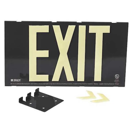 Exit Sign,8-3/4H,Single Bracket