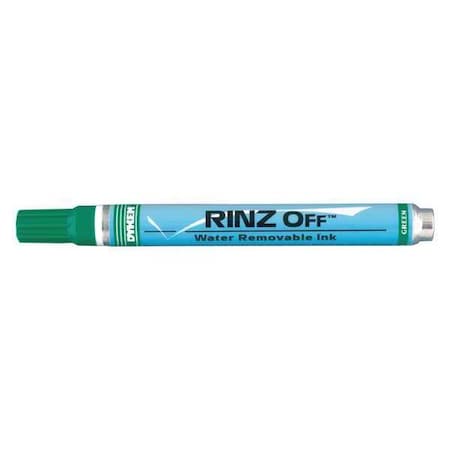 Temporary Water Removable/Temporary Ink Marker, Medium Tip, Green Color Family, Ink