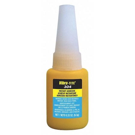 Instant Adhesive, 304 Series, Clear, 0.33 Oz, Bottle