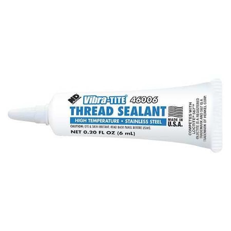 Thread Sealant,White,Tube,6mL