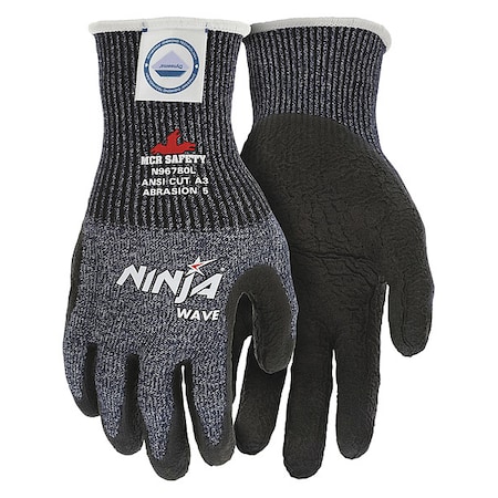 Cut Resistant Coated Gloves, A3 Cut Level, Nitrile, 2XL, 1 PR
