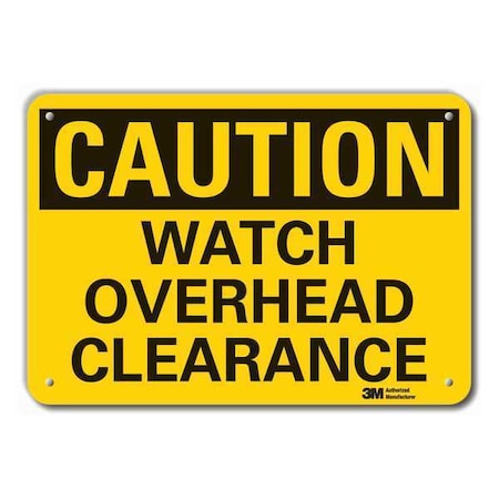 Caution Sign, 10 In Height, 14 In Width, Plastic, Horizontal Rectangle, English