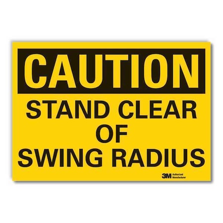 Caution Sign, 5 In Height, 7 In Width, Reflective Sheeting, Horizontal Rectangle, English