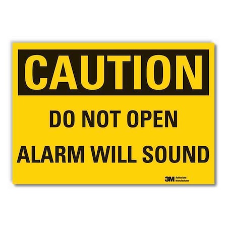 Caution Sign,10 In. H,Vinyl,Do Not Open