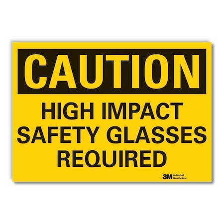 Caution Sign,10 In. H,Vinyl,High Impact