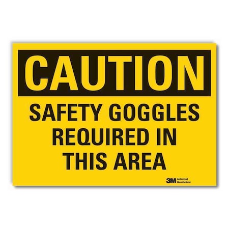 Caution Sign,14W,10 H,0.004 Thickness, LCU3-0364-ED_14x10