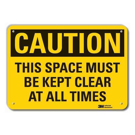 Caution Sign,7 In. H,Aluminum, 7 In Height, 10 In Width, Aluminum, Vertical Rectangle, English