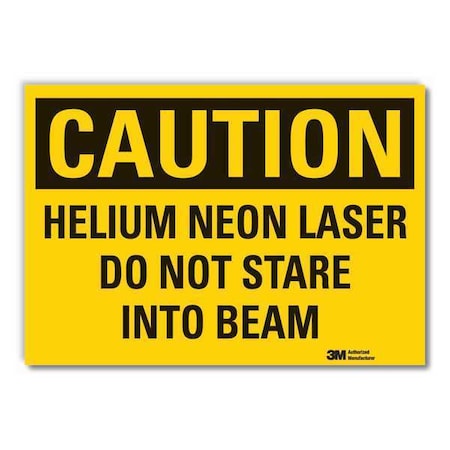 Caution Sign, 7 In H, 10 In W, Non-PVC Polymer, Vertical Rectangle,LCU3-0377-ED_10x7